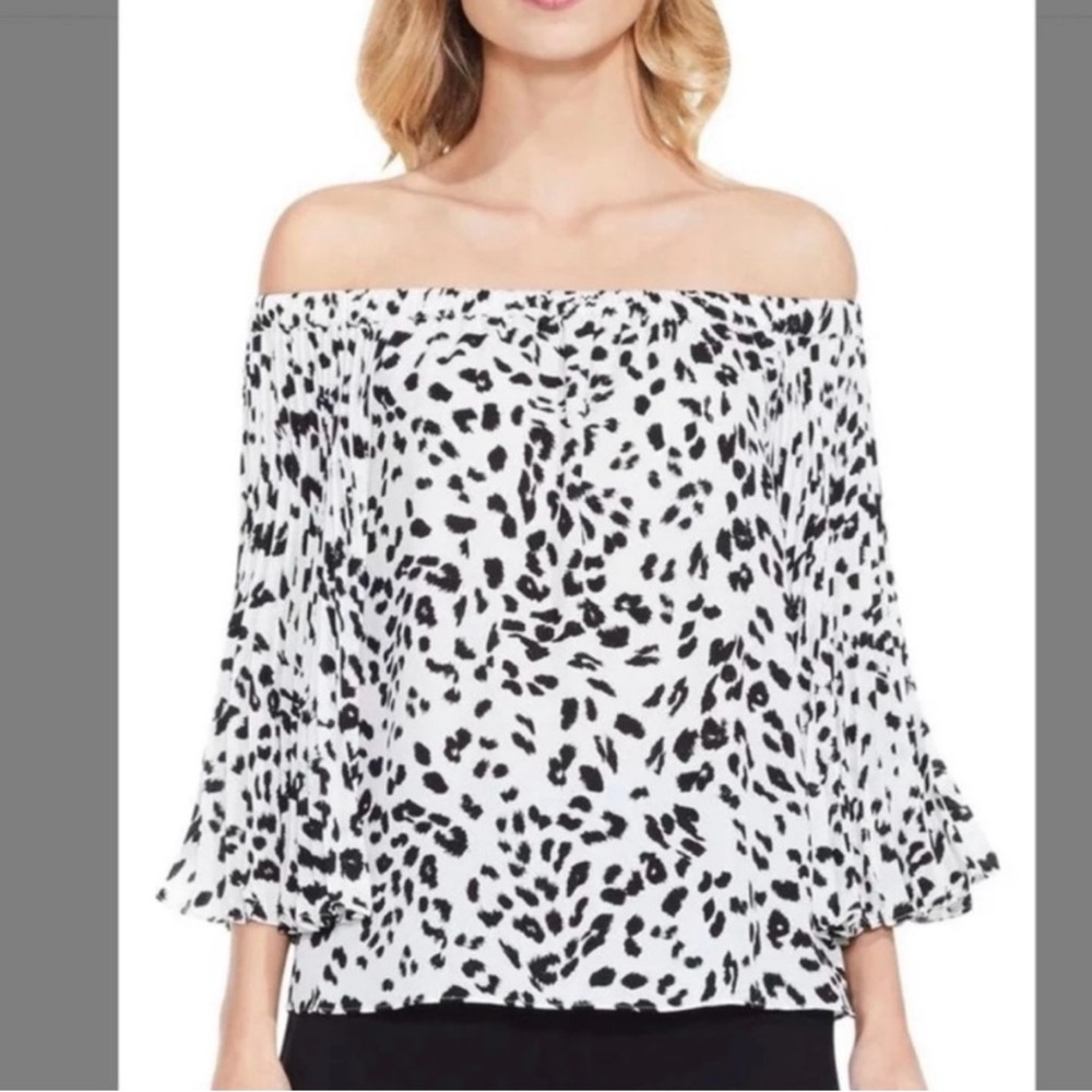 Vince Camuto Dalmatian Off Shoulder Blouse